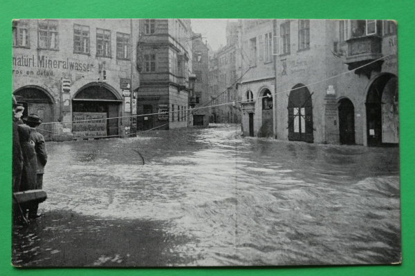 AK Nürnberg / 5. Februar 1909 / Tuchergasse / Geschäfte / Hochwasser Katastrophe
